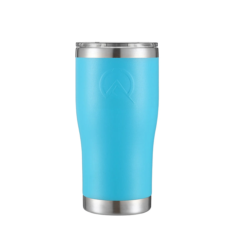 Load image into Gallery viewer, 20oz insulated stainless steel travel tumbler in beach blue with lid
