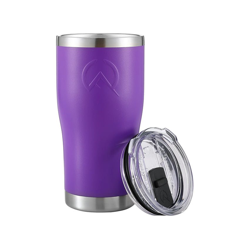 Load image into Gallery viewer, Lavender 20oz insulated stainless steel tumbler with clear lid, double wall travel mug
