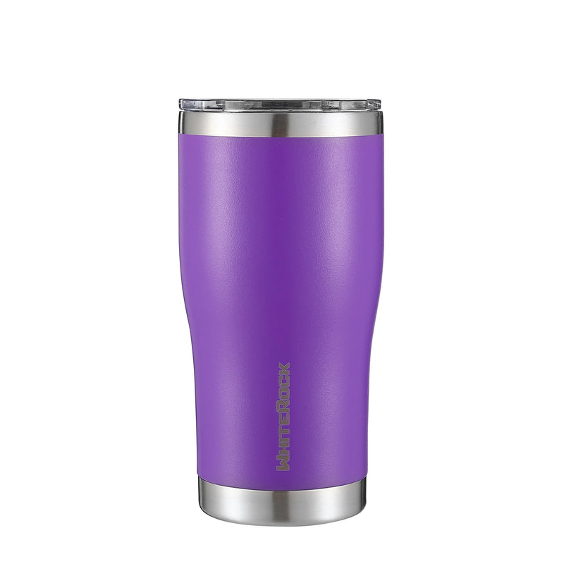Load image into Gallery viewer, Lavender WhiteRock insulated stainless steel tumbler with clear lid, sleek design

